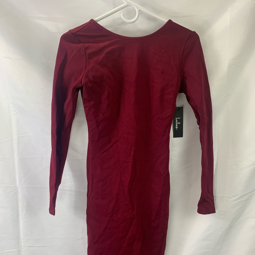 Lulus Maroon Body con midi dress